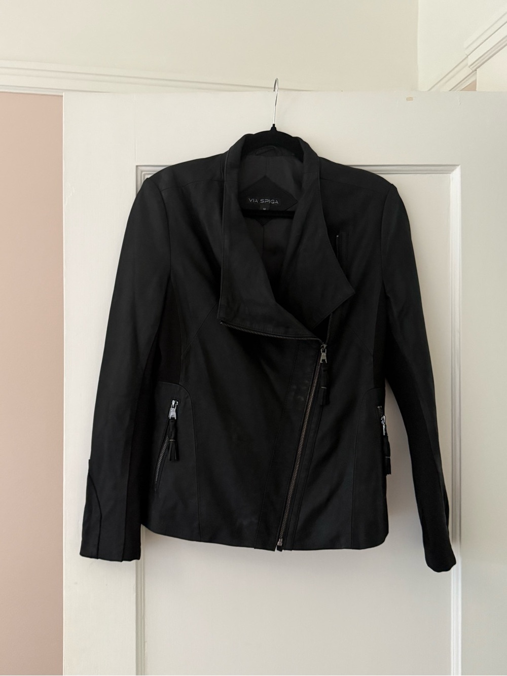Women vintage leather jacket
